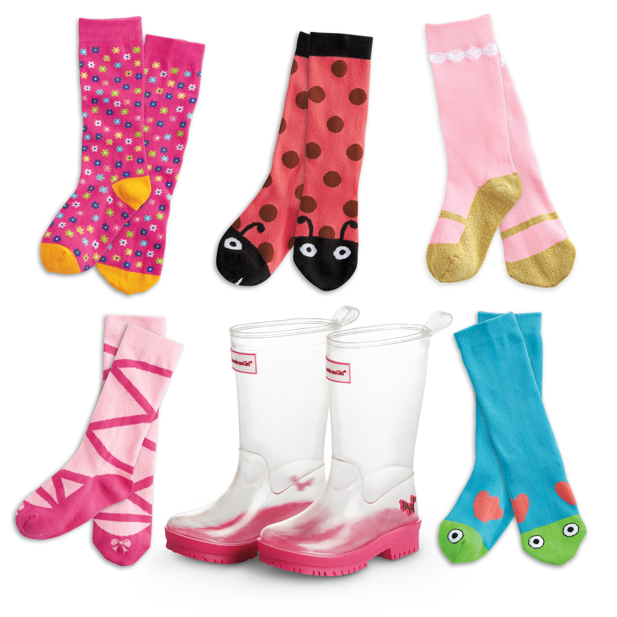 WellieWishers Wellies Socks Set for Girls American Girl