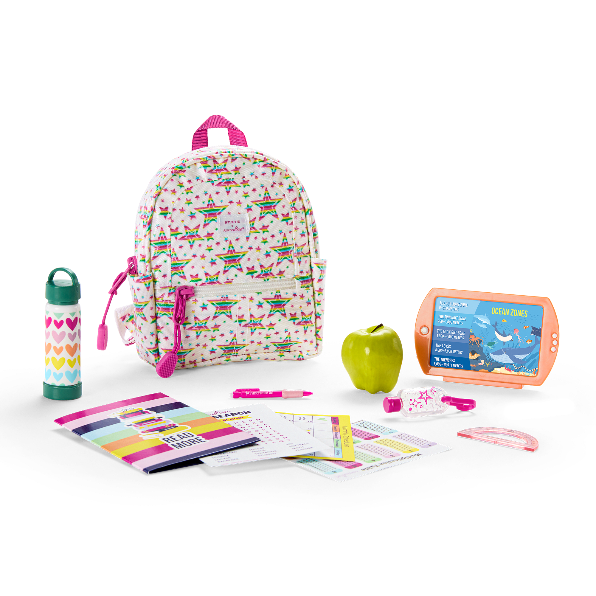 Star Student Backpack Set for 18 inch Dolls American Girl