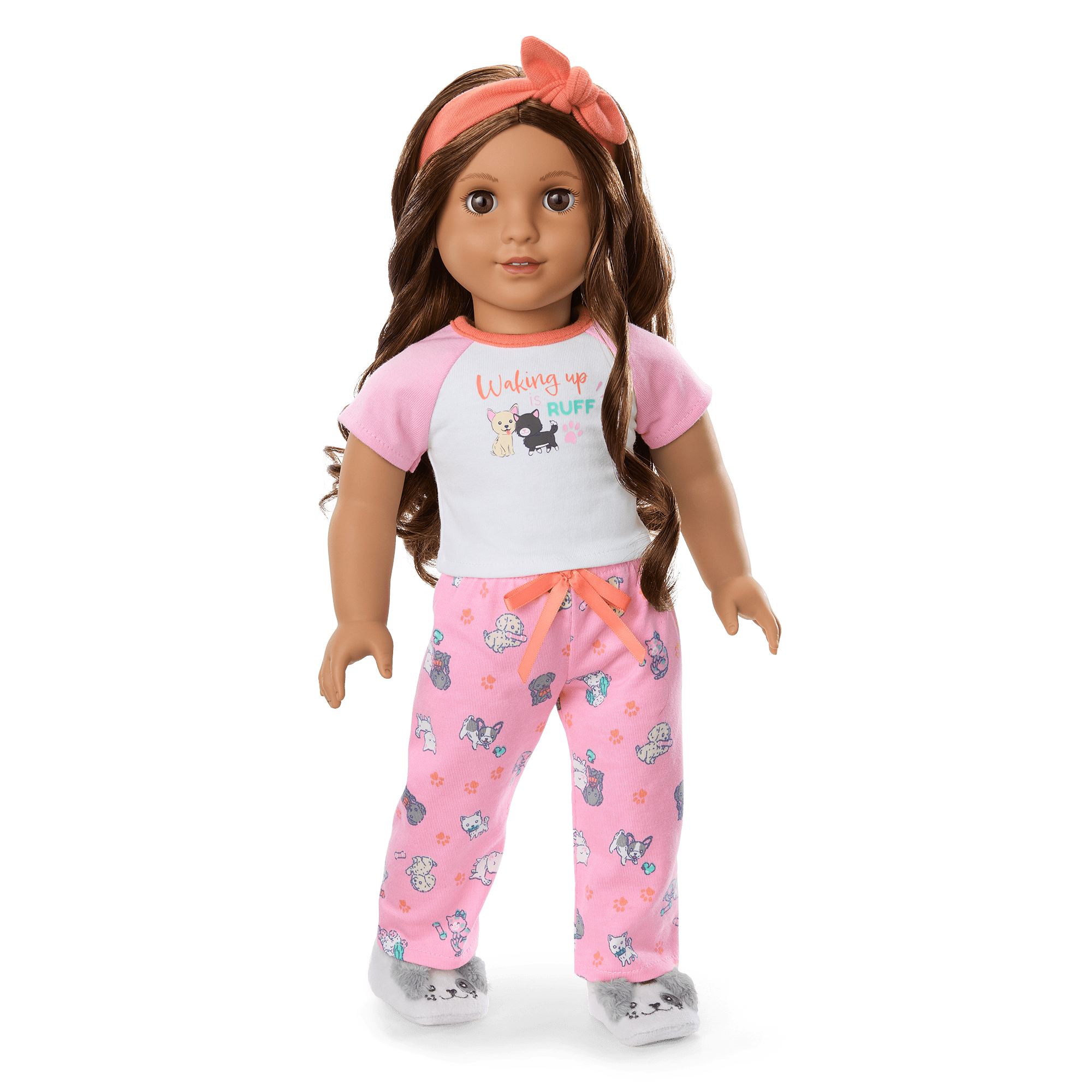 American girl doll with pajamas good and headband