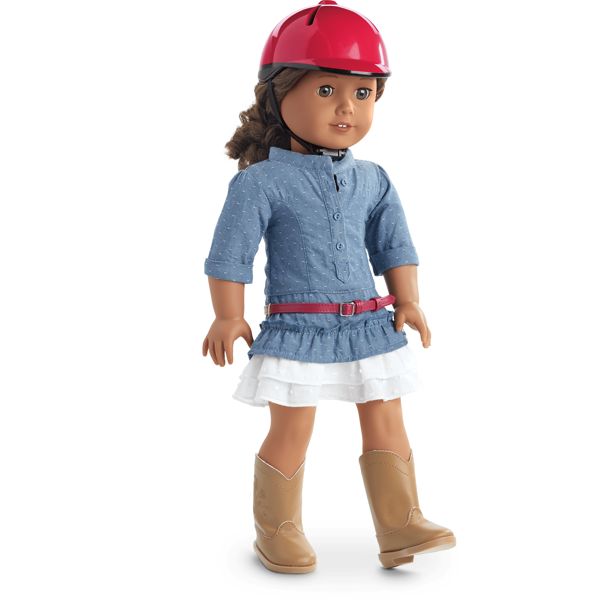 American store Girl Saige 18” Doll + 2 book + helmet