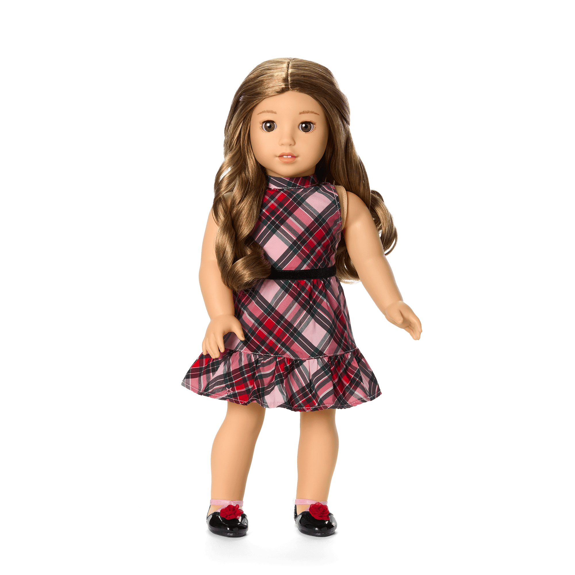 American Girl x Janie and Jack Holiday Plaid Dress Flats Outfit Dolls