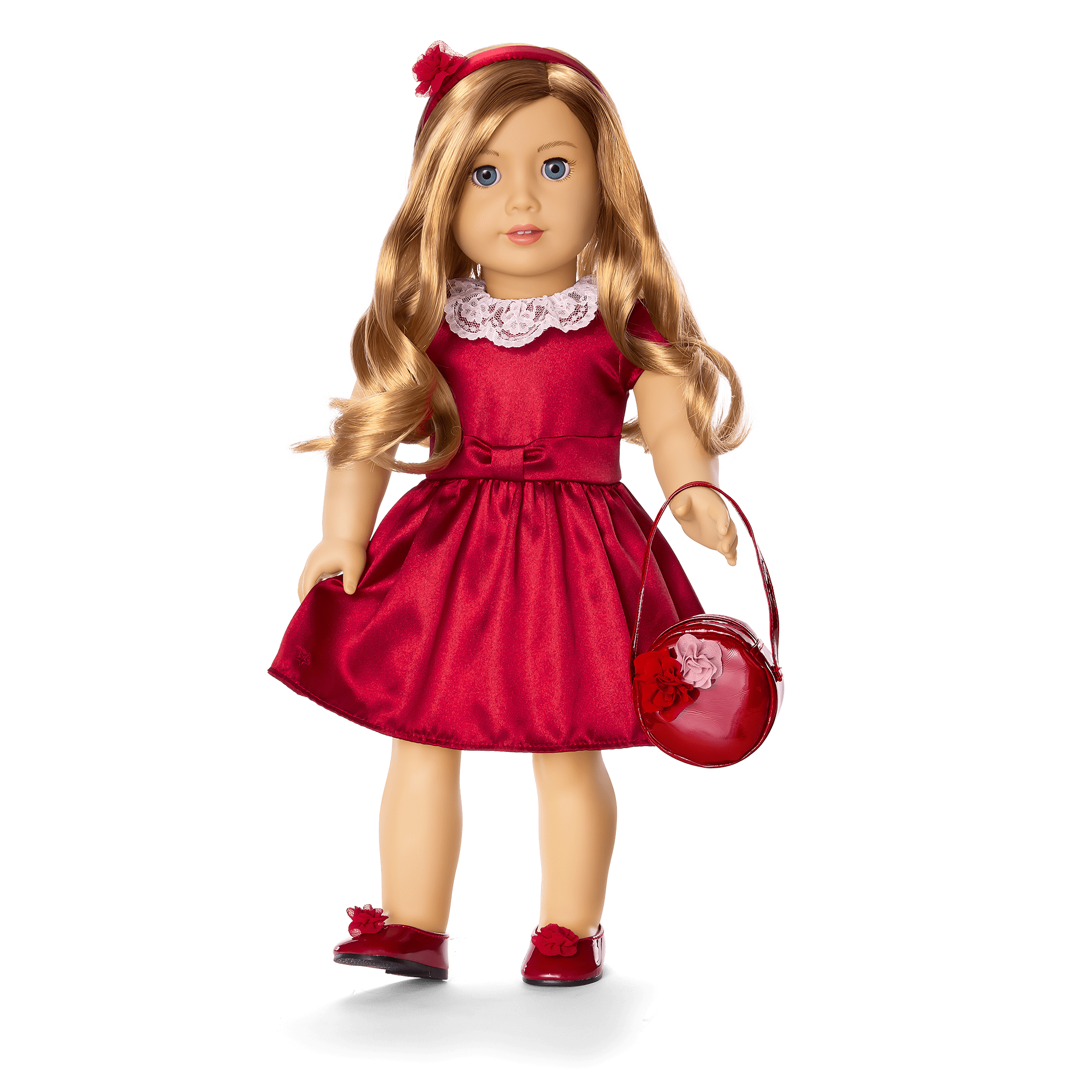 American girl doll red dress on sale