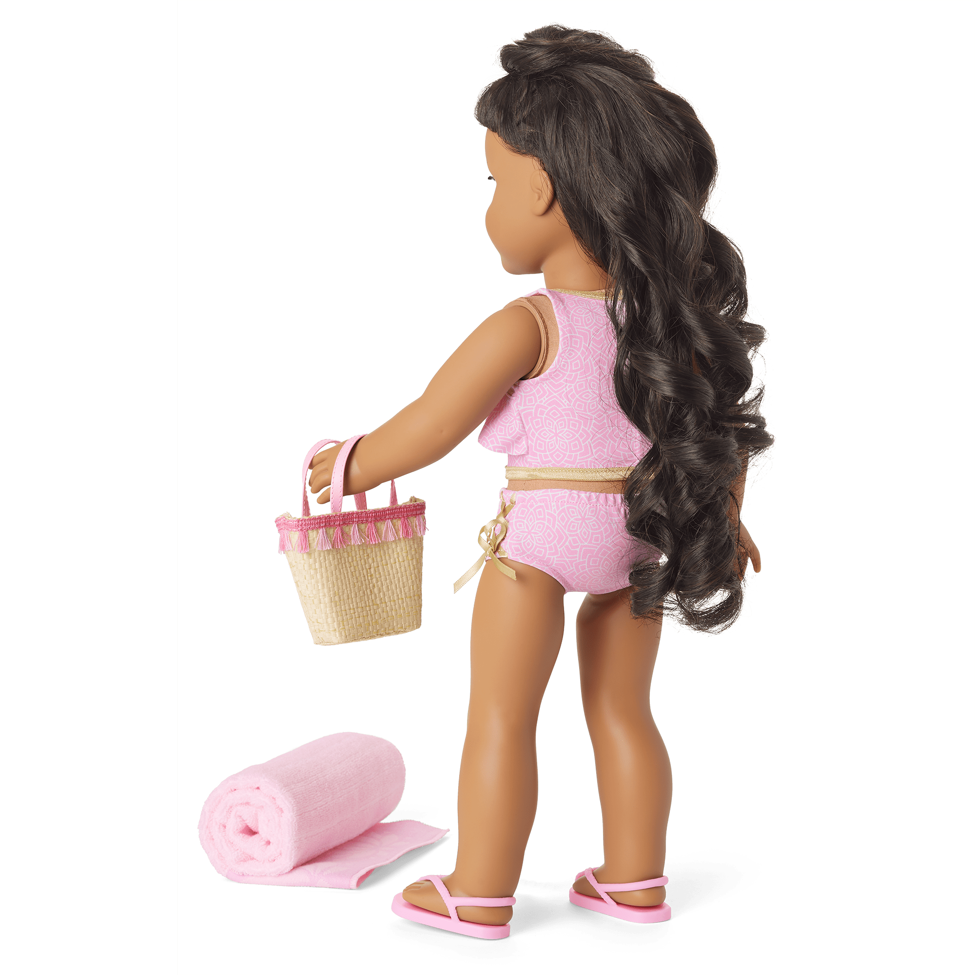Rosy Resort Swimsuit for 18-inch Dolls