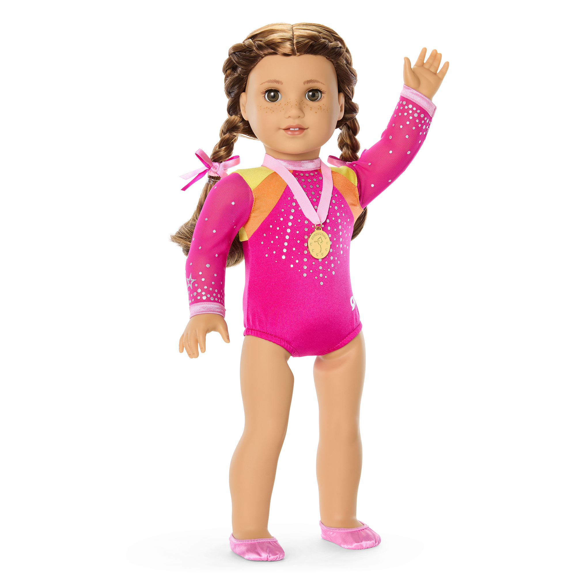 American Doll USA Olympics Gymnastics Outfit with Gymnastics Mat | 18-inch Doll