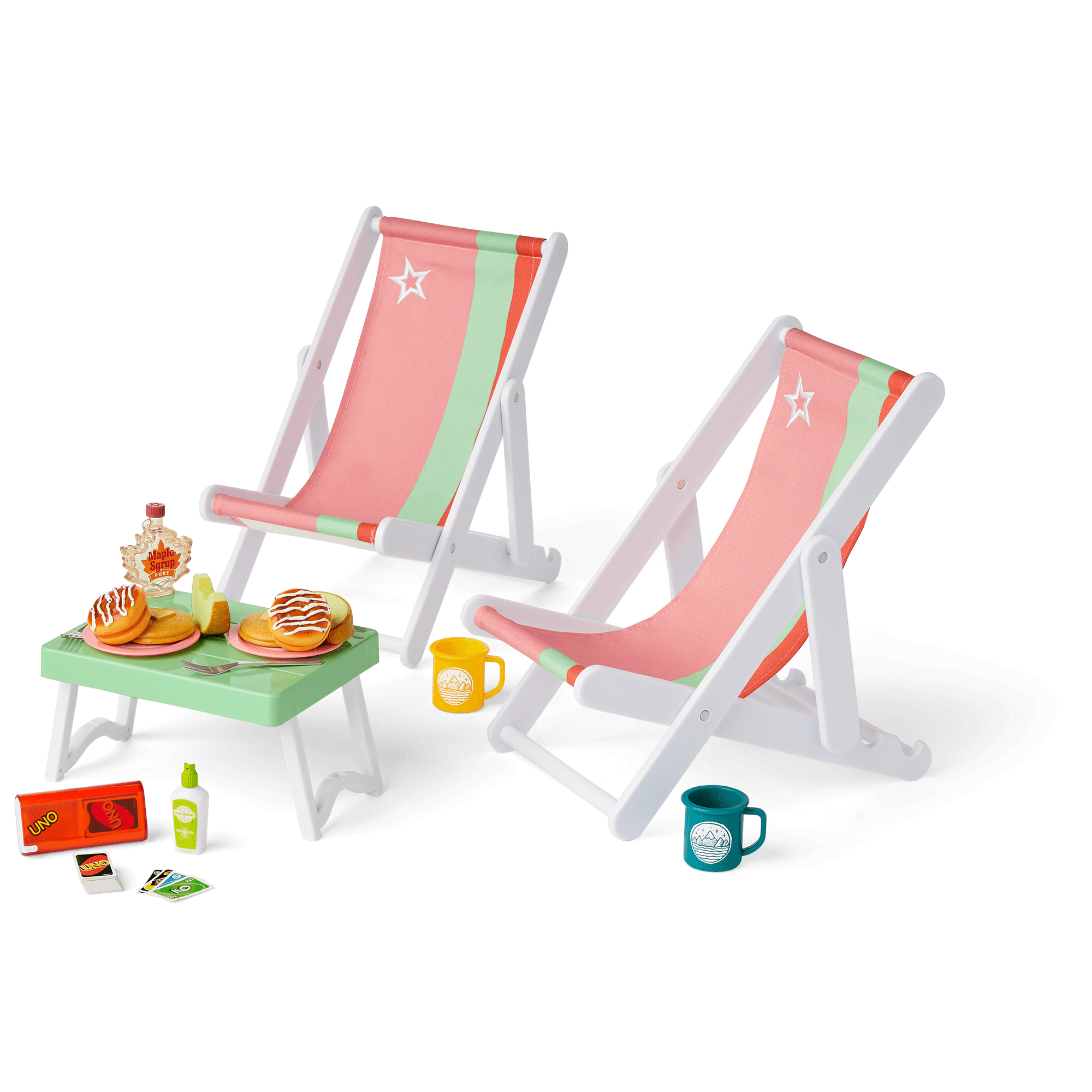 Get Outside Camp Table & Chairs Set for 18-inch Dolls