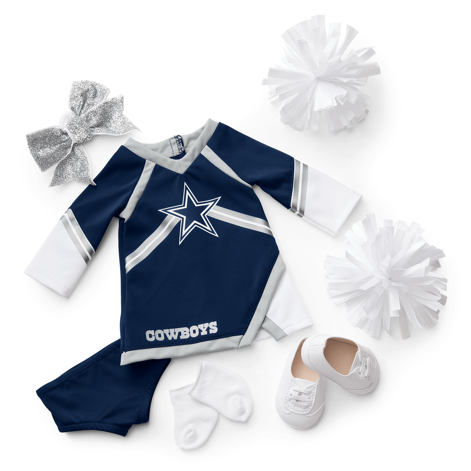 American Girl New England Patriots Cheer Uniform 18 inch Doll Clothes with  Pom Poms, Navy and Red, 5 pcs, Ages 6+ - Yahoo Shopping