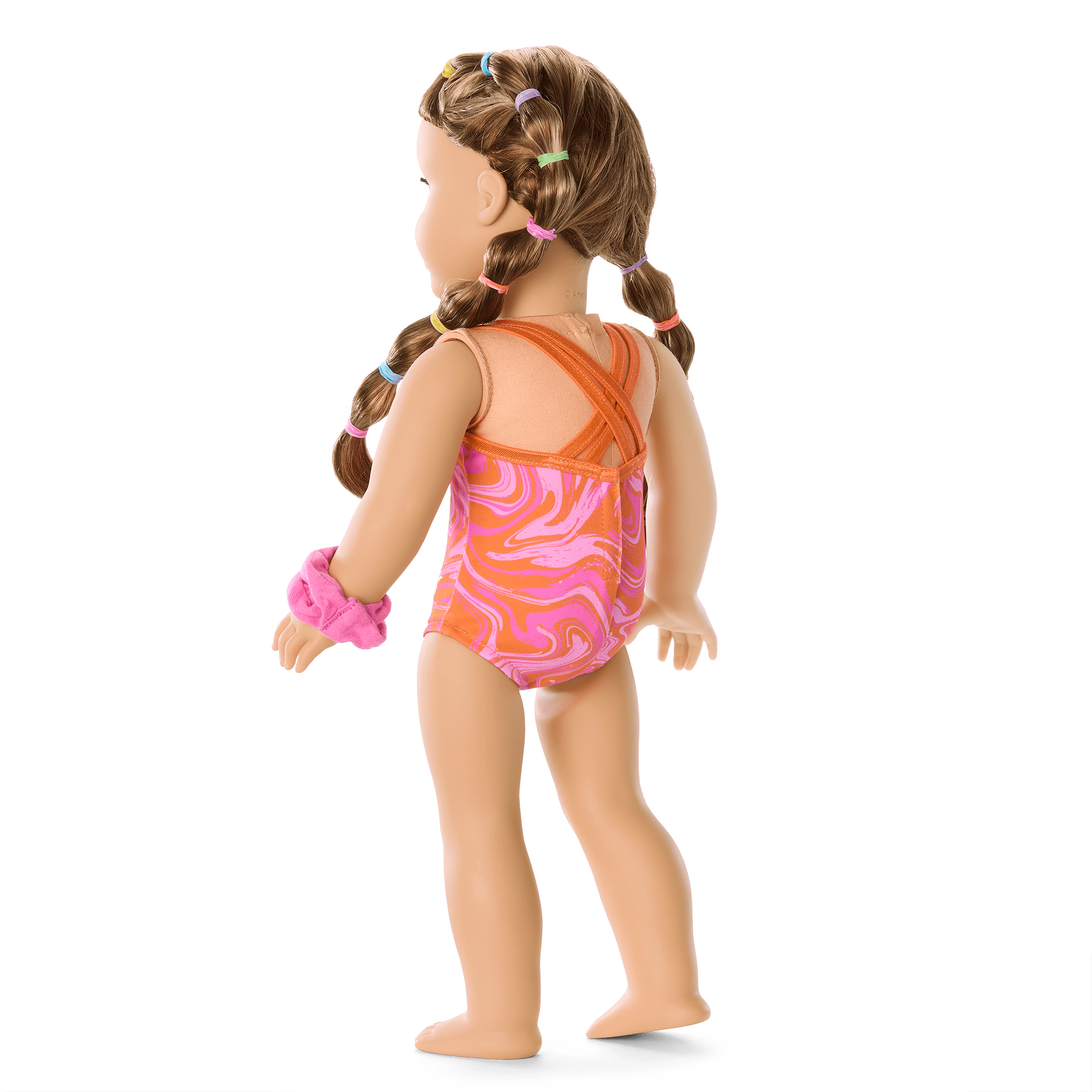 18-inch Doll Clothes - Gymnastics Leotard plus Tumbling Mat and Hair Bow -  fits American Girl ® Dolls